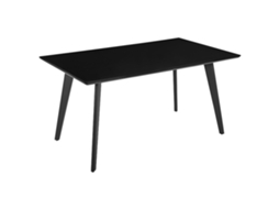 Mesa de jantar BELIANI Dorcas de MDF Preto 90x150x75