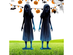 Kit de 2 Estacas Decorativas Gêmeas de Halloween para Jardim, Estacas Assustadoras para Plantas Decoração de Casa CHABERLU