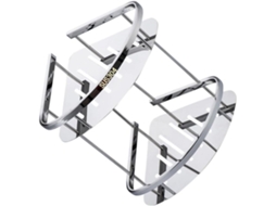 Prateleira De Armazenamento Triangular Tehaux Em Aço Inoxidável, Prateleira De Canto Camada Dupla, Prata, Para Banheiro