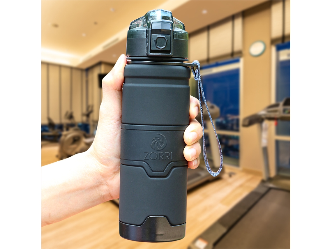 Garrafa de Água Esportiva Portátil de 1000ml, Livre de Bpa, Ecológica e Resistente À Corrosão. MDUG (preta)