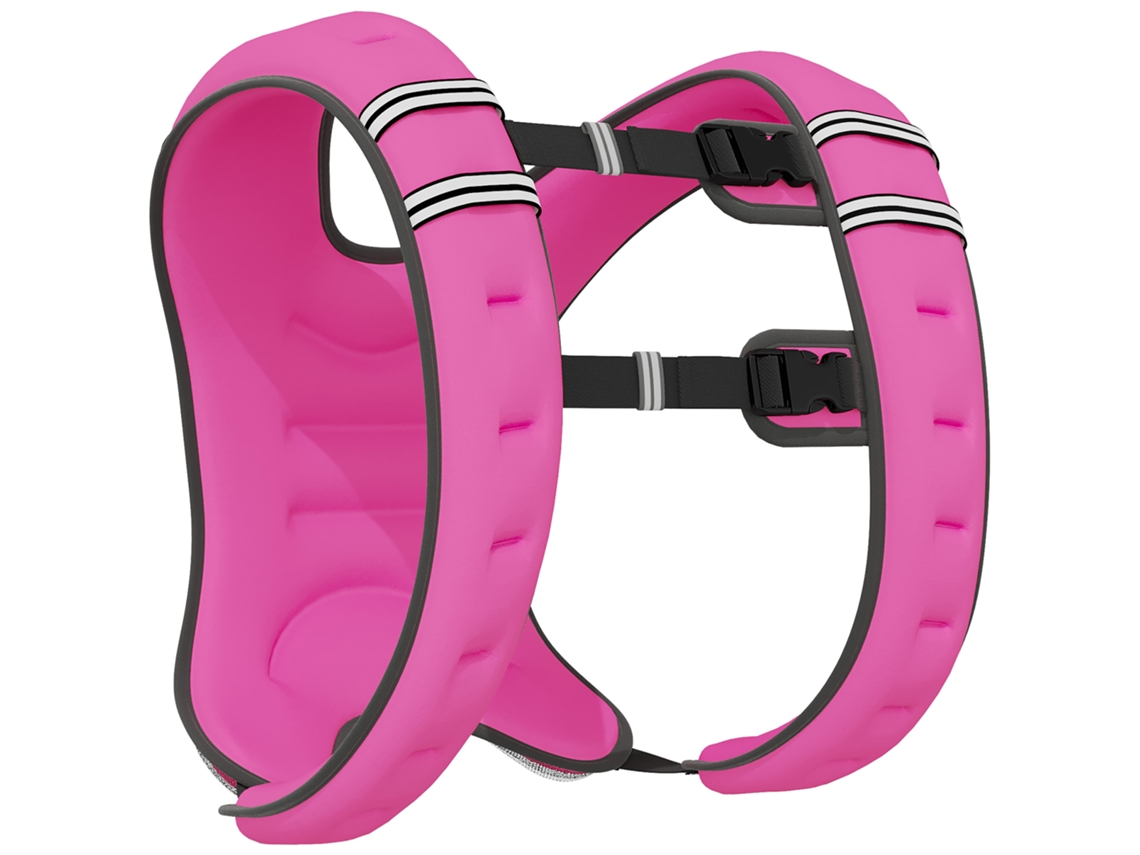 Casaco Ponderado 8kg Respirável com Bolso e Alças, em Tecido Oxford, 40x35 cm, rosa BTFORUS