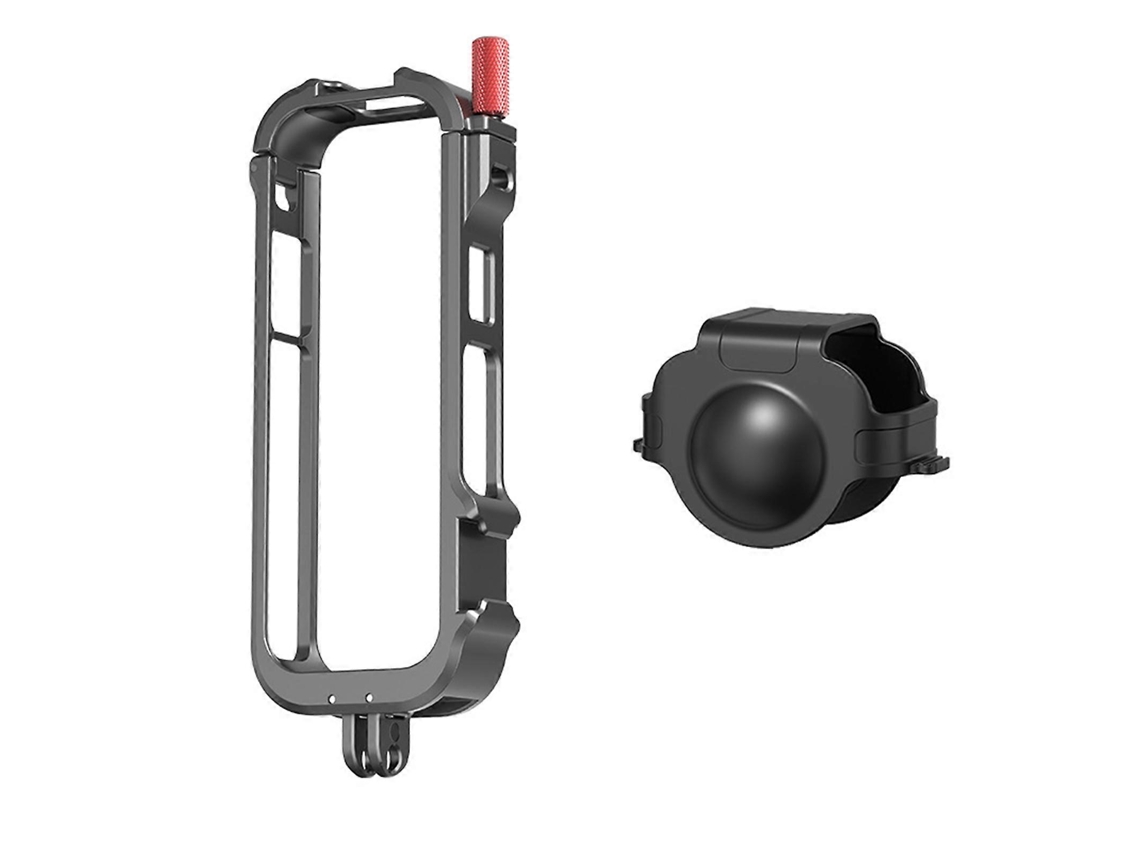 Gaiola Metálica Para Insta360 X4 | Protetora, Compatível Com Acessórios, Preta - Proteção Máxima Sua Câmera-aquaforge