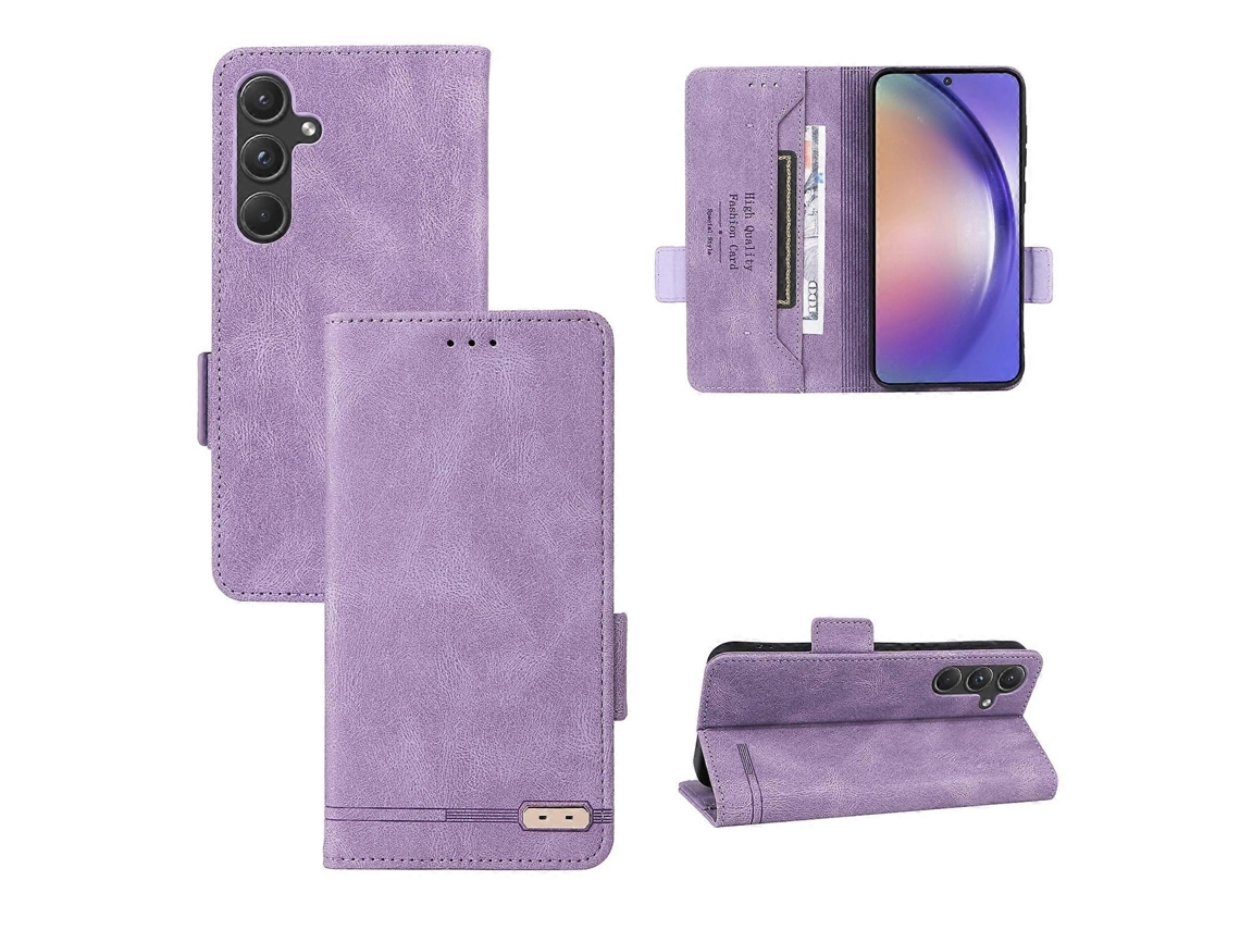 Capa De Couro Com Fecho Magnético Para Celular