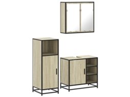 Bathroom Furniture Set, Bathroom Furniture Sets Vidaxl Marrom Madeira Processada (n/a)