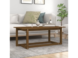 Vidaxl Mesa De Centro 110x55x45 Cm Pinho Maciço Castanho Mel