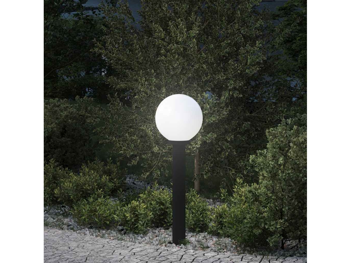Vidaxl Luminária De Poste 80 Cm Preta Ip44