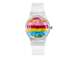 Relógio Eletrônico Feminino de Silicone Fashion Casual com Mostrador Redondo 06
