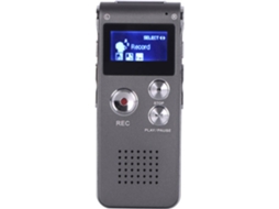 Gravador de 4Gb Usb Recarregável com Áudio Digital Multifuncional e Mp3 Playercinza