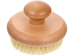 Escova De Banho Madeira Com Cabo Redondo Para Massagem Corporal | Confortável, Escova Esfoliante Manual, Para Uso No