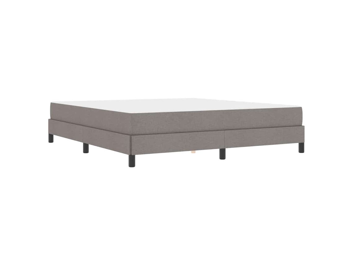 Conjunto 1 Cama Box Vidaxl Castanho-acinzentado Tecido (180 X 200 Cm)