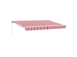 Conjunto 1 Toldo Retrátil Vidaxl Branco Alumínio (3 X 2,5 M)