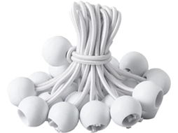 Cordas Elásticas Com Bola, 25 Unidades, Branco, Elástica