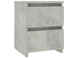 Bedside Cabinet, Bedside Cabinets Vidaxl Cinzeto Madeira Processada (n/a)