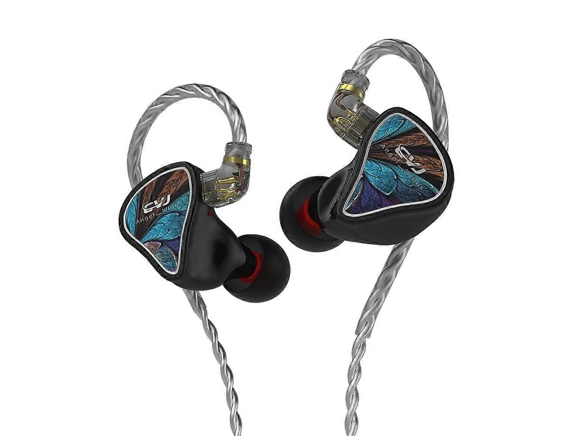 Fones de ouvido com fio CVJ Angel Wings Hybrid Technology para música HiFi sem microfone Hengrongshen