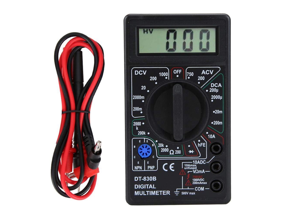 Lurelia Multímetro Digital, Dt-830b, 1000 V, 750 V, 10 A Para Tensão, Corrente E Resistência