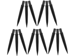 Conjunto de 15 Estacas de Plástico para Lâmpadas Solares de Jardim, para Pátio e Gramado SFUSHOS