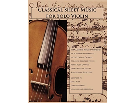 Livro Classical Sheet Music for Solo Violin de Emily Rose (Inglês)