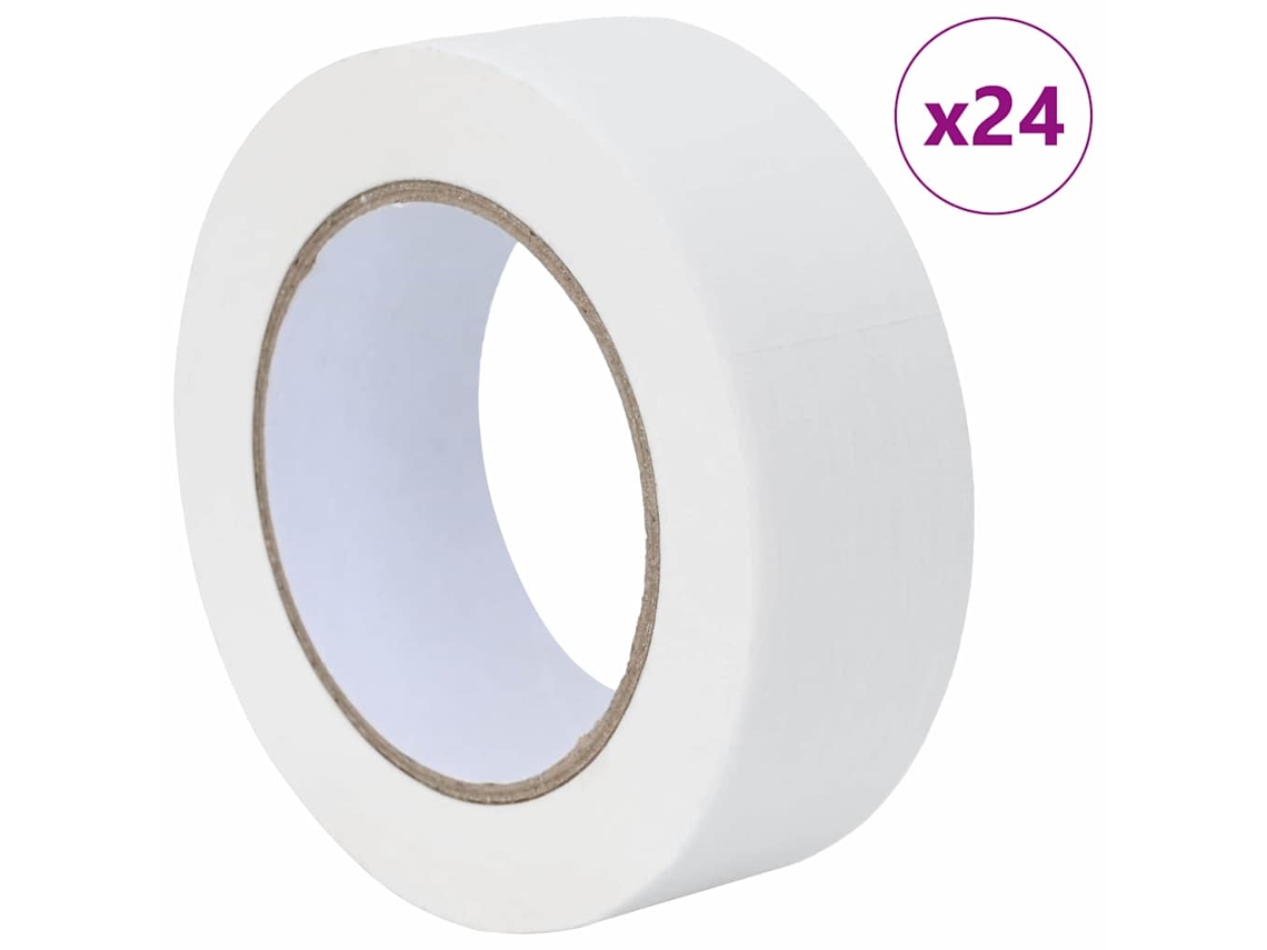 Conjunto 24 Fita Para Pintores Vidaxl Branco Papel (38mm X 50m)