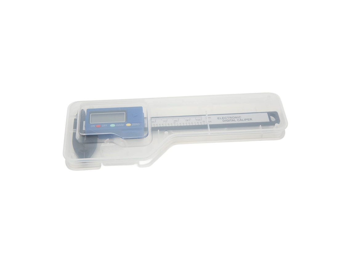 Paquímetro digital 0-100mm, ferramenta de medição eletrônica leve com visor LCD.