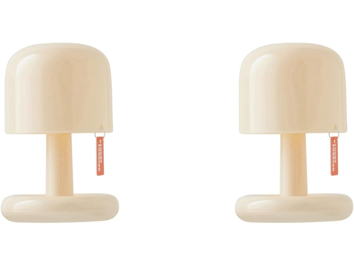 2 Mini Luzes Noturnas Portáteis Recarregáveis Usb Para Mesa Com Efeito