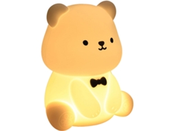 Luminária Noturna Urso Lâmpada Fofa De Silicone, Luz Suave Com