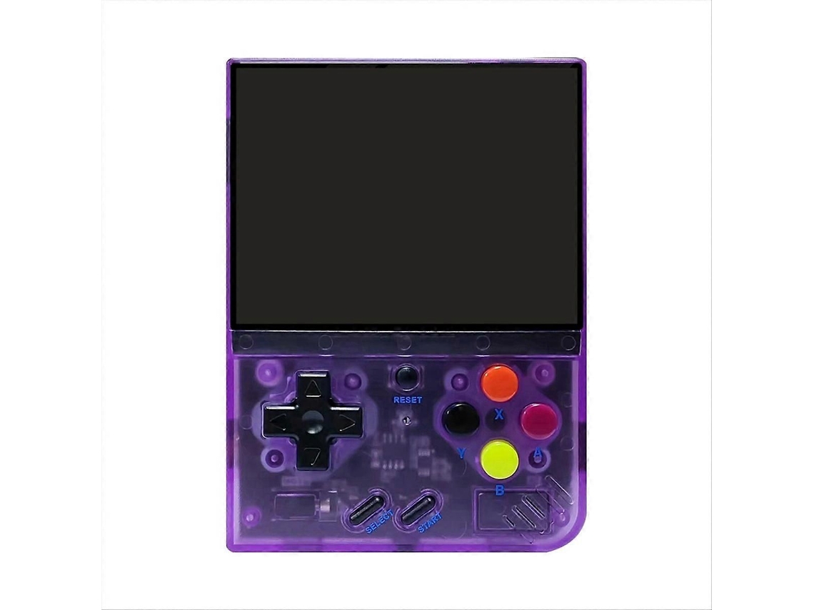 Console de Jogos Portátil Retrô R33s com Tela Ips Transparente 3,5 Polegadas, Mini Roxo. GOKOCO