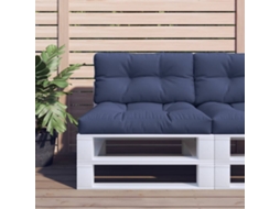 Vidaxl Almofadões Para Sofá De Paletes 2 Pcs Tecido Azul-marinho