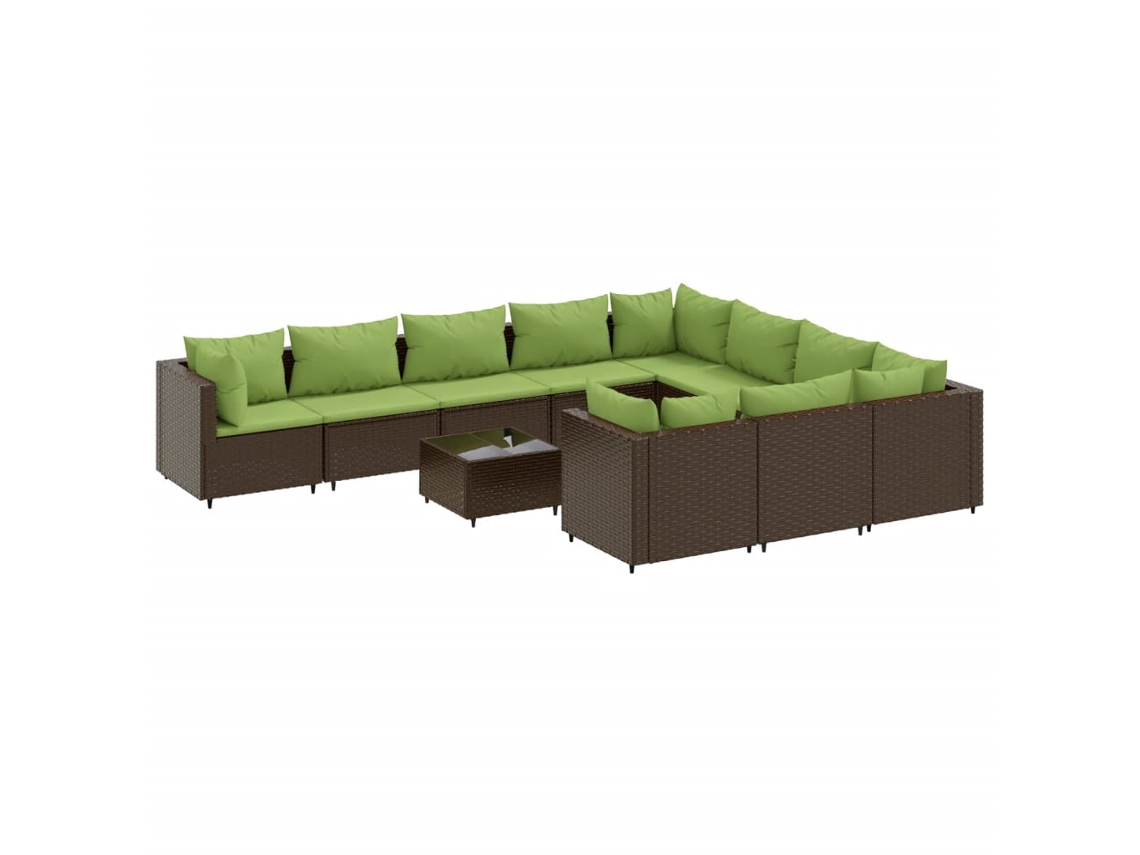 Garden Sofa Set, Garden Sofa Sets Vidaxl Marrom Rattan / Vime (n/a)