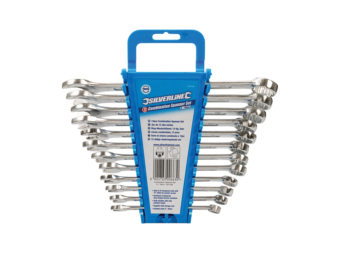 Llaves Combinadas, 12 Pzas 8 19 Mm Silverline