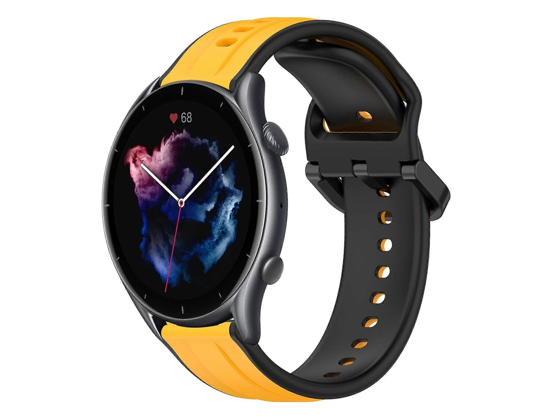 Pulseira De Silicone Bicolor Com Formato Convexo De 22 Mm Para Amazfit Gtr 3 Pro