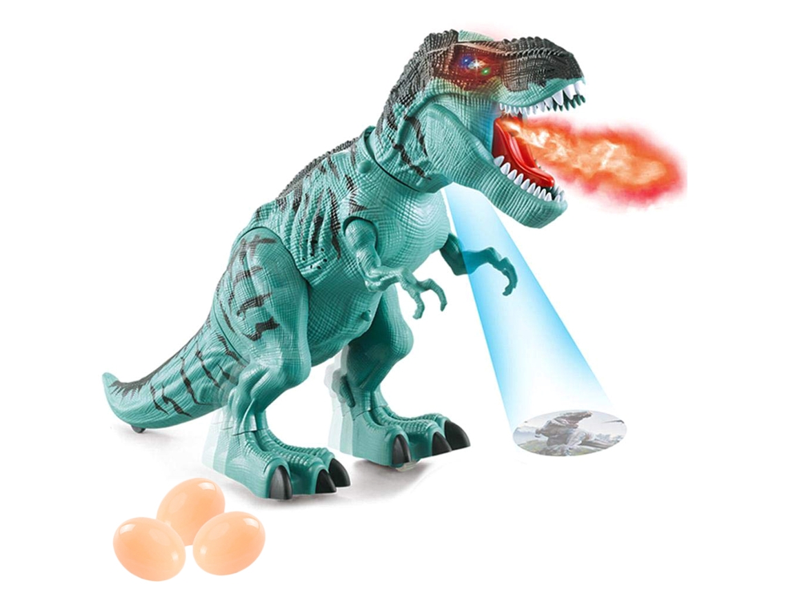 Brinquedo De Dinossauro Elétrico Andante Com Projeção, Névoa E Ação De Colocar Ovos