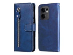 Capa De Celular De Couro Com Zíper E Textura De Bezerro Da Moda