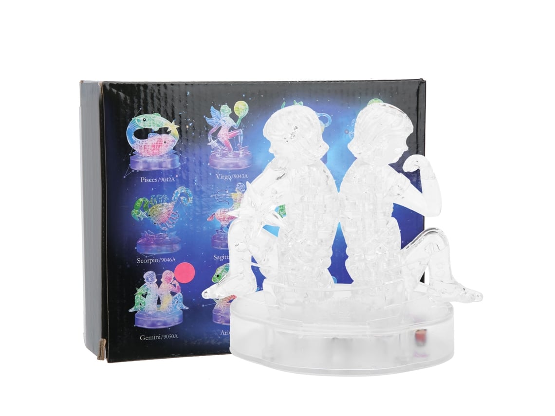 Ats puzzle de Cristal 3d de Constelações Gêmeas com Luz Led, Quebra cabeça Diy