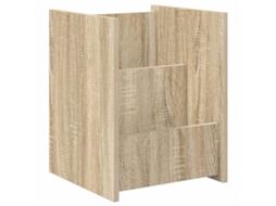 Conjunto 1 Suporte Moderno Para Revistas Vidaxl Castanho Derivados De Madeira (35 X 35 X 45 Cm)