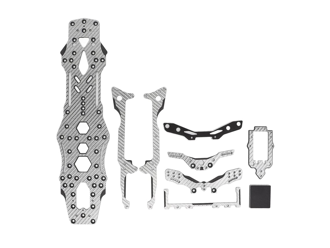 Conjunto De Chassi De Alumínio E Fibra De Carbono Para Carro Rc Para 3racing D5s Lite Atualização 1/10vayotoy
