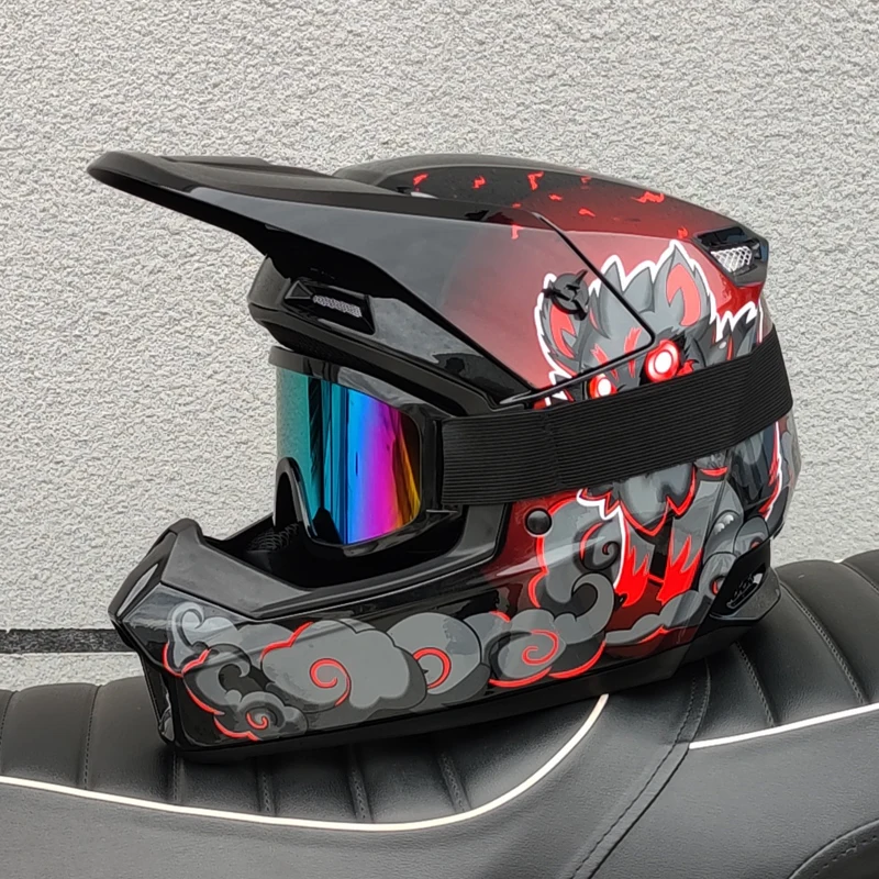 Capacete Universal Para Motocross Com Certificação (m)dot Para Adultos E Adolescentes.