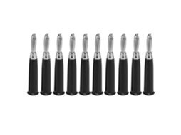 20 Conectores De Banana 4mm De Cobre Para Cabos De Alto-falante - Kit Preto