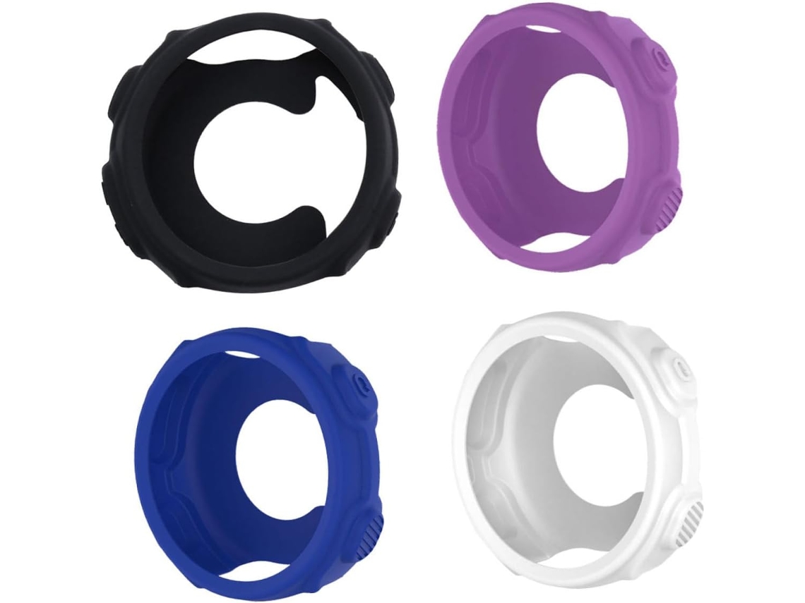 Conjunto De 4 Capas Protetoras Silicone Para Smartwatch Forerunner.