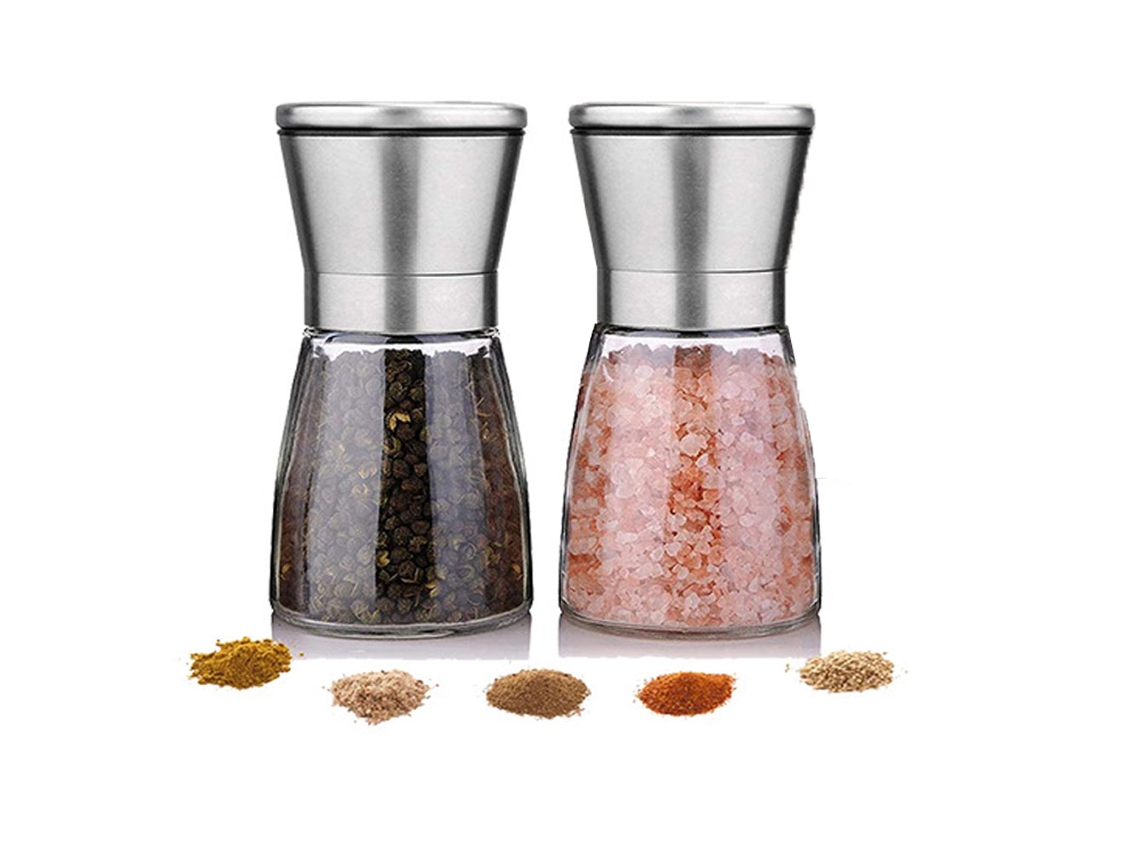 CONJUNTO PREMIUM AQUAFORGE de moedores sal e pimenta, 19cm, ajustáveis