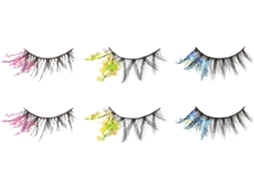 Conjunto de 3 pares de presilhas de cabelo 3D coloridas com glitter para homens e mulheres, feitas de fibra.