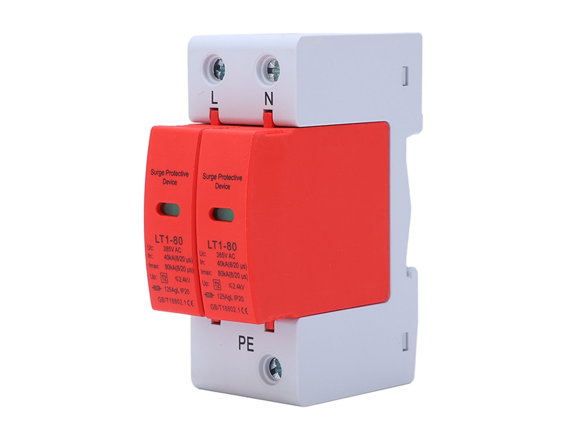 Protector De Sobrecargas Cc 2p 40ka A 80ka Arrester Protector De Voltaje Ca 385v Para Hogar