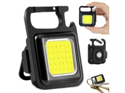 Lanterna Led Chaveiro Mosquetão De Sobrevivência Preto Aquaforge