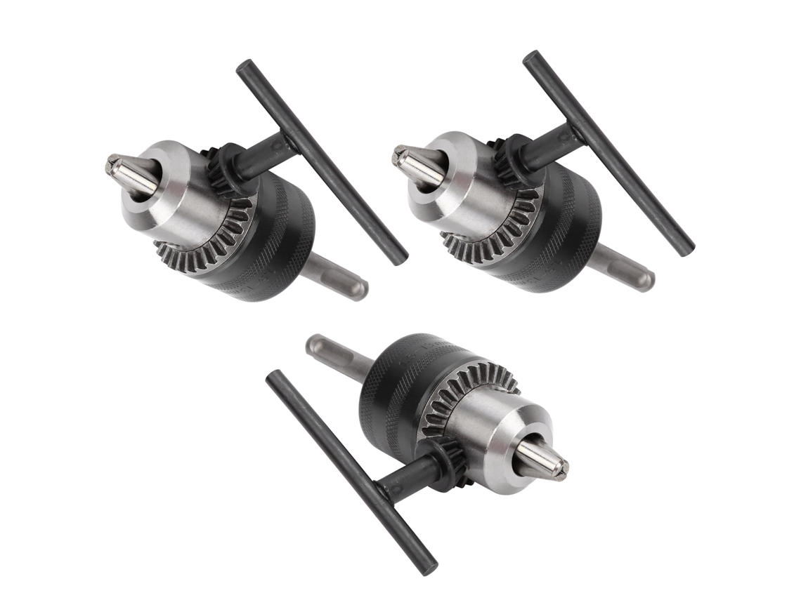 3 Conjuntos De Mandril De Furadeira Com Chave Para Martelo Elétrico 1/2in20unf+1,5-13mm Acessórios De Ferramentas Elétricas