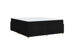 Conjunto 1 Cama Moderna Vidaxl Preto Tecido (180 X 200 Cm)