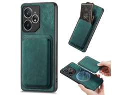 Capa Magnética Retrô De Couro Para Cartão Realme Neo7