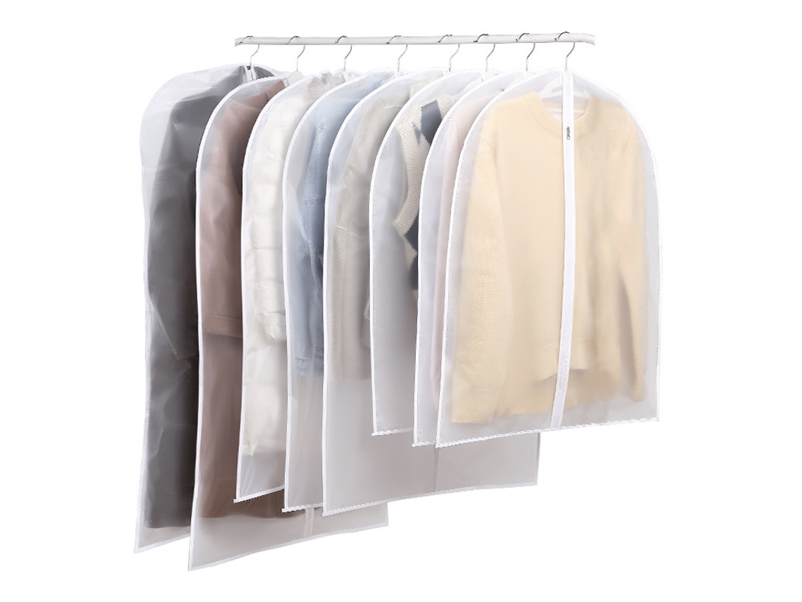 Capa Transparente Para Roupas Com Zíper, 4 Tamanhos
