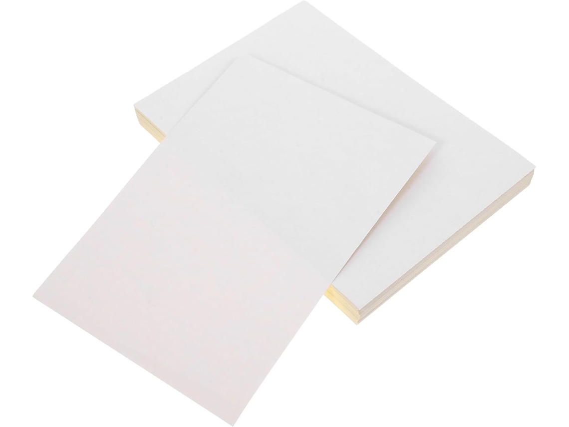 Papel Vinílico Autoadesivo Branco A5 da Stobaza, 100 Folhas Imprimíveis À Prova D'água para Impressoras a Lase