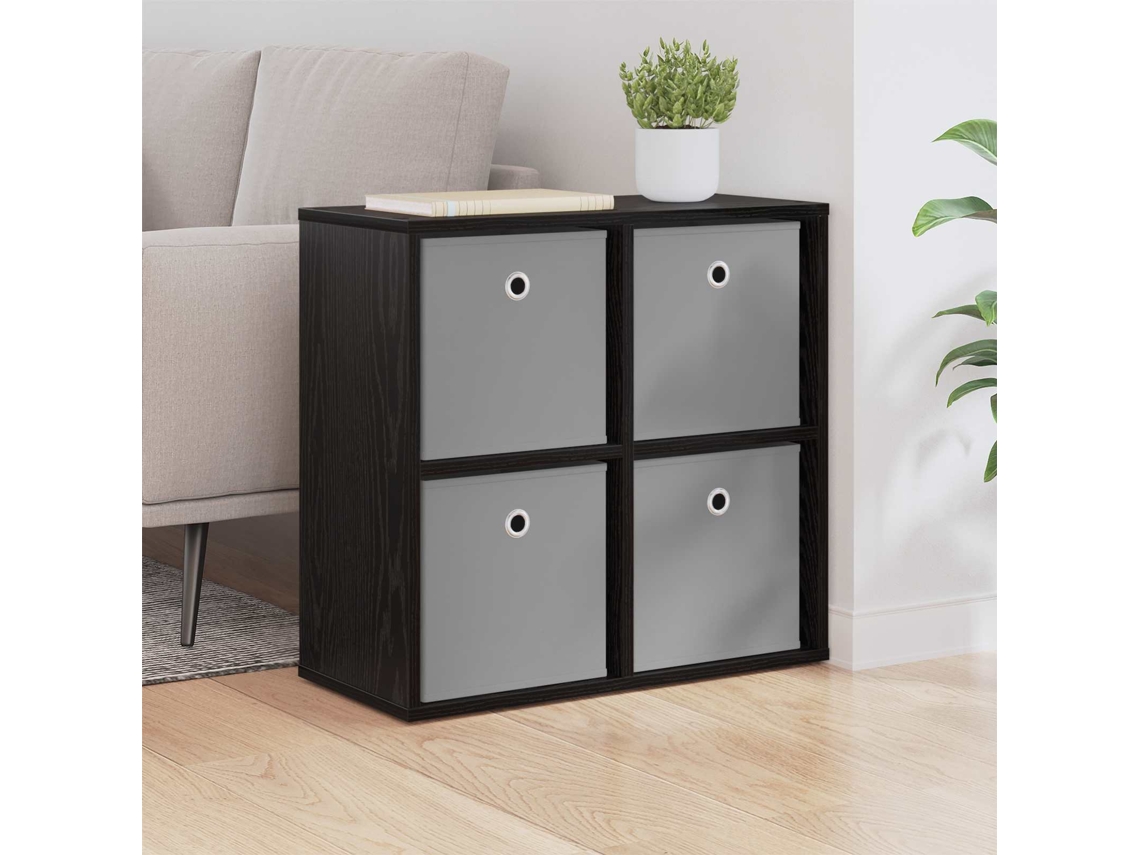 Vidaxl Buffet Com Gaveta Carvalho Preto 59,5 X 27 X 57 Cm