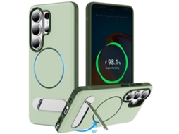 Capa Magnética Para Celular Samsung Com Suporte E Proteção Contra Quedas.verde Musgo, S24 Ultra