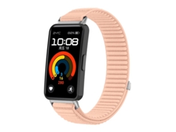 Bracelete para Huawei Fit 4 Pro 4 3 XIAOMOYU nylon com fecho de velcro wild path loop bege e amarelo